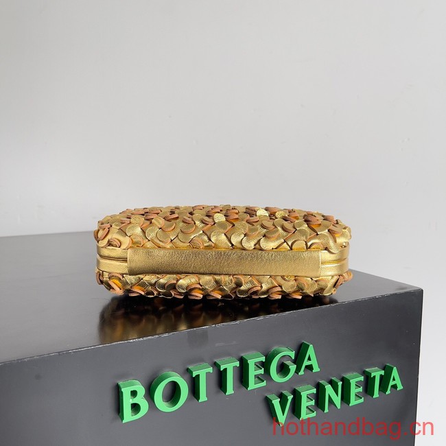 Bottega Veneta KnotIntreccio lamina leather 717622 Gold&Gold finish