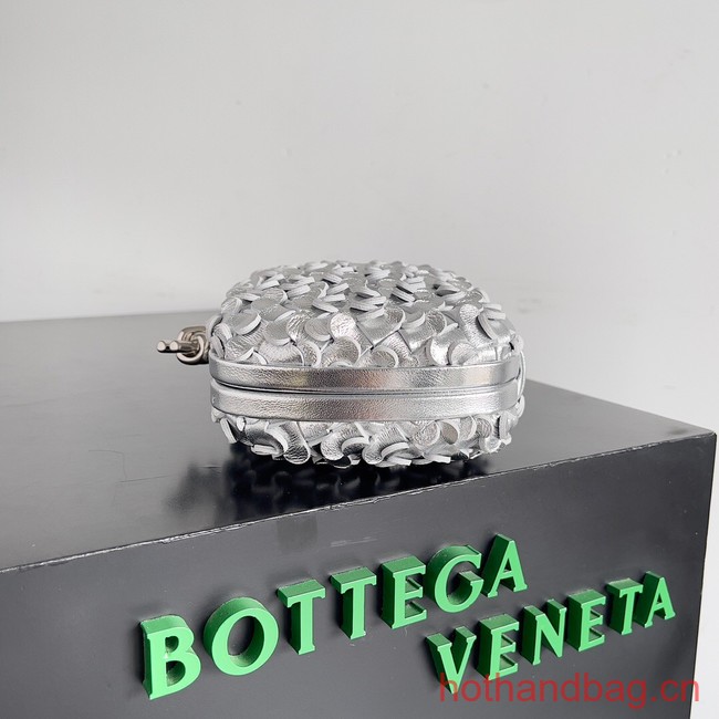 Bottega Veneta KnotIntreccio lamina leather 717622 Silver&Silver