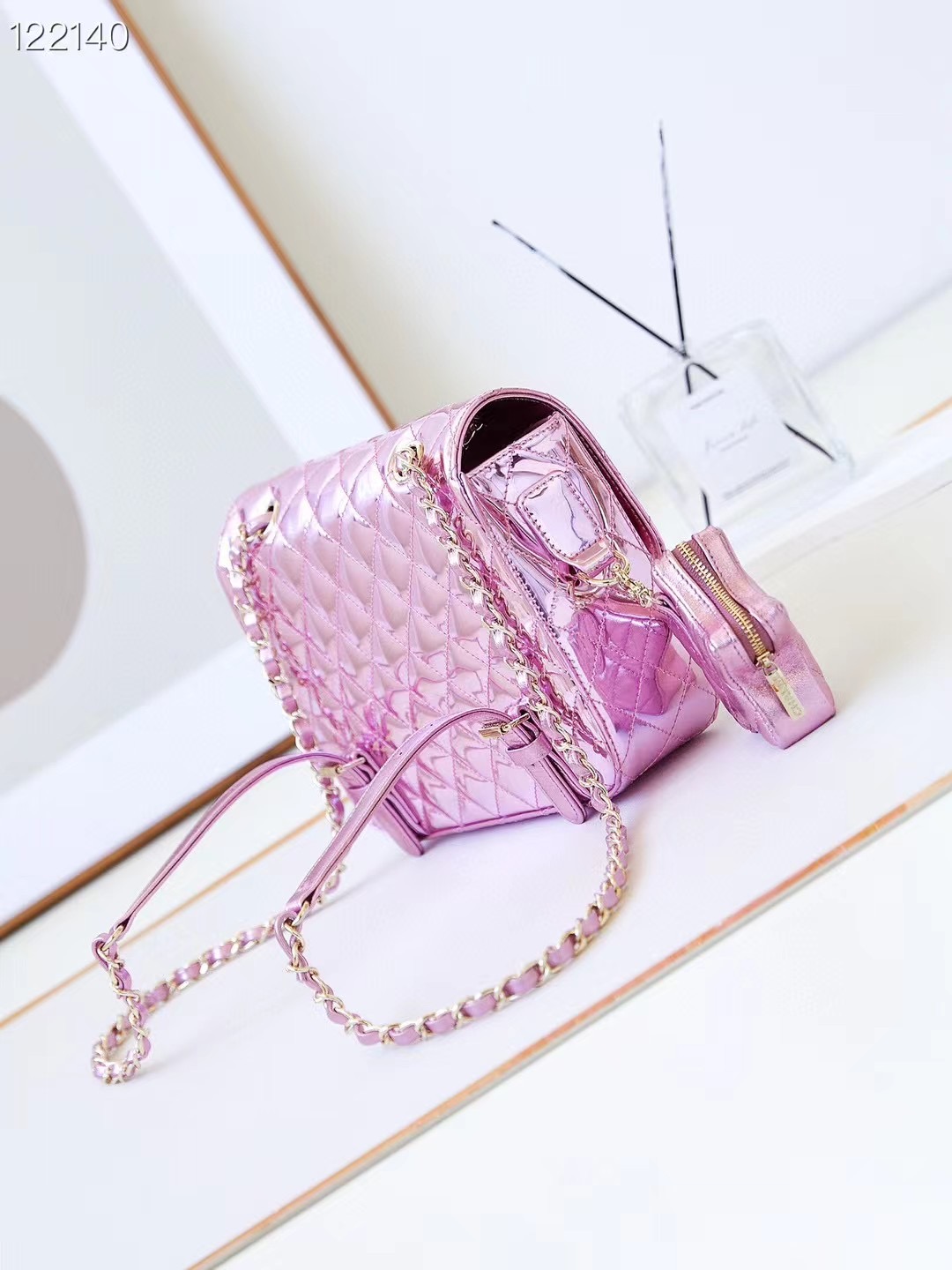 Chanel BACKPACK & STAR COIN PURSE AS4649 pink