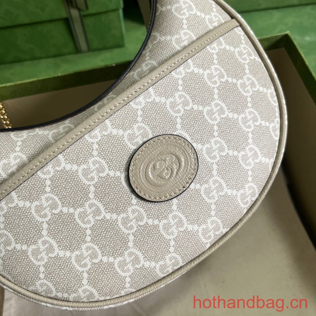 Gucci GG HALF-MOON-SHAPED MINI BAG 726843 Beige