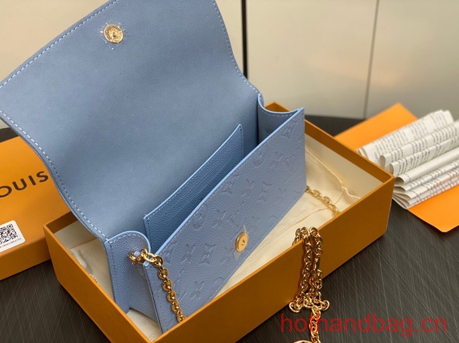 Louis Vuitton Wallet On Chain Lily M83233 Blue Hour