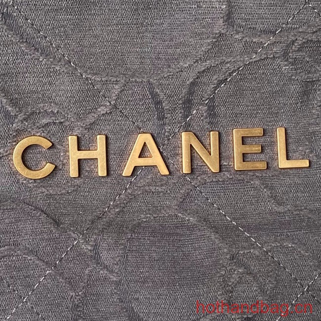 CHANEL 22 HANDBAG Tweed AS3261 gray