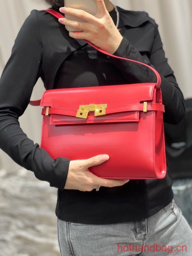 SAINT LAURENT MANHATTAN SHOULDER BAG IN BOX SAINT LAURENT LEATHER 5792710 RED