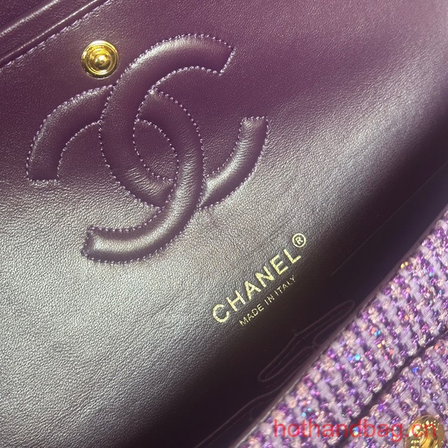 Chanel CLASSIC HANDBAG A01112 Purple