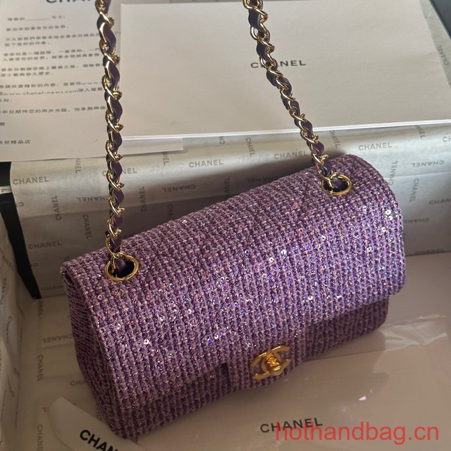 Chanel CLASSIC HANDBAG A01116 Purple