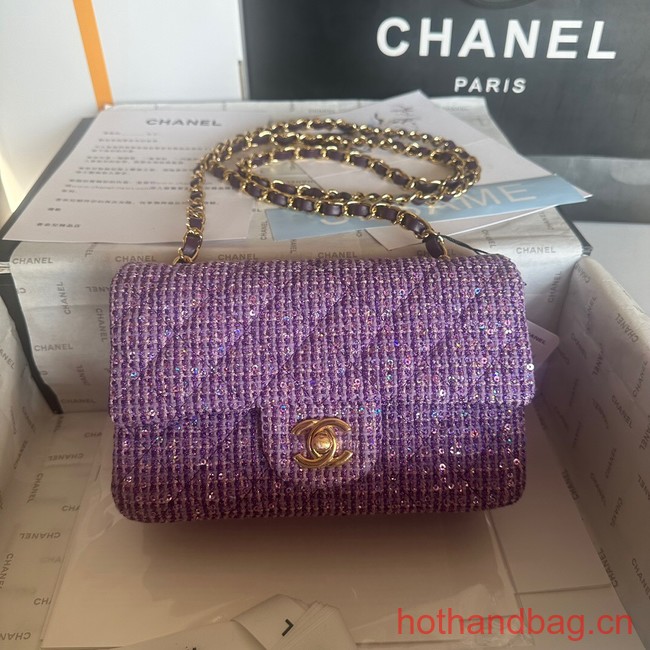 Chanel CLASSIC HANDBAG A01116 Purple