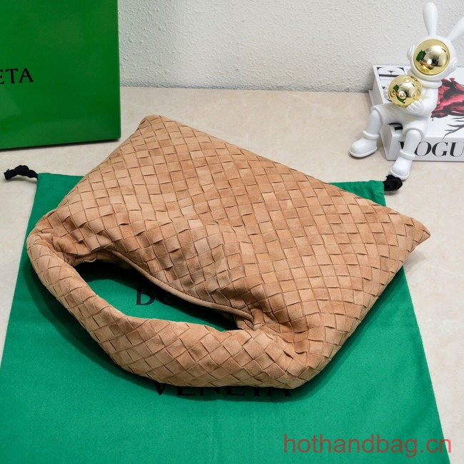 Bottega Veneta Small Hop Hop intrecciato suede top handle bag 763966 Acorn