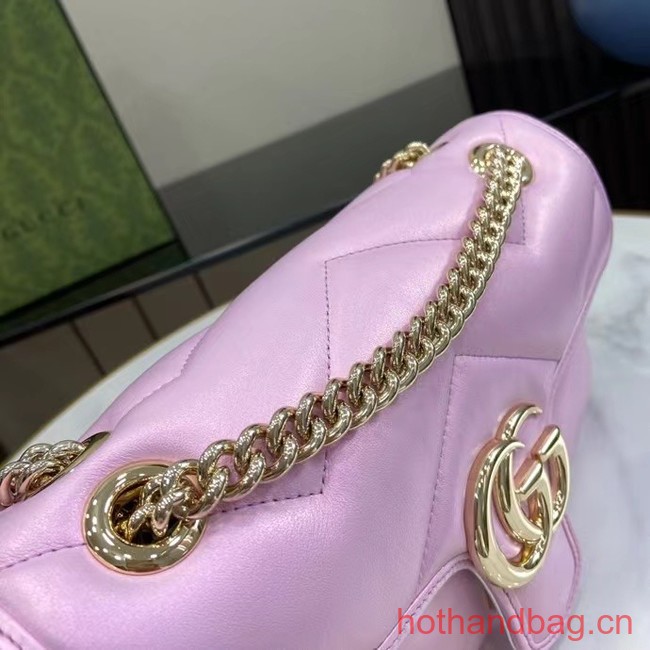 Gucci GG MARMONT SMALL SHOULDER BAG 443497 Pink iridescent