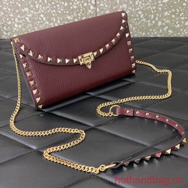 VALENTINO GARAVANI Loco Calf leather bag 0059 Wine