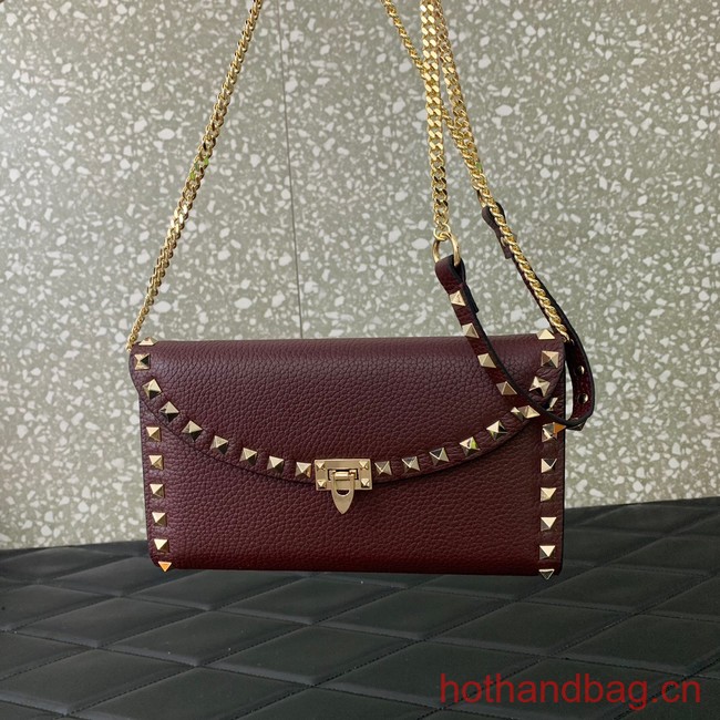 VALENTINO GARAVANI Loco Calf leather bag 0059 Wine