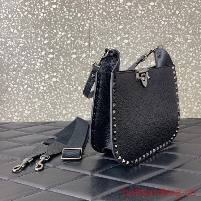 VALENTINO GARAVANI Loco Calf leather bag 0042 black&black