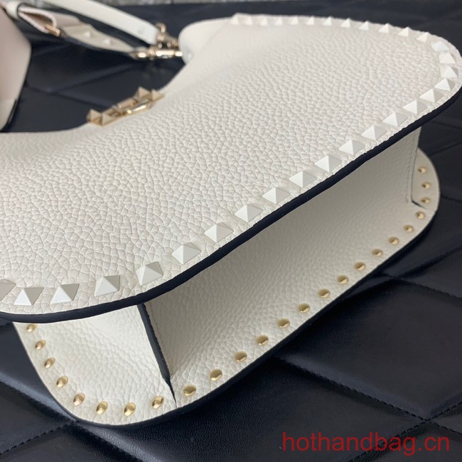 VALENTINO GARAVANI Loco Calf leather bag 0042 white