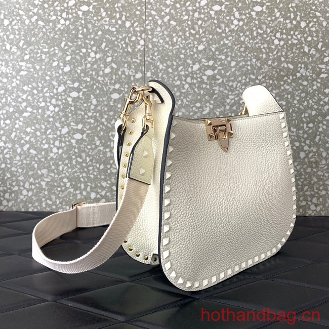 VALENTINO GARAVANI Loco Calf leather bag 0042 white