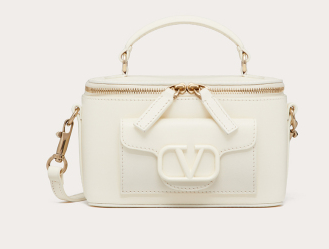 VALENTINO Mini LOCO calfskin box bag HT098 WHITE