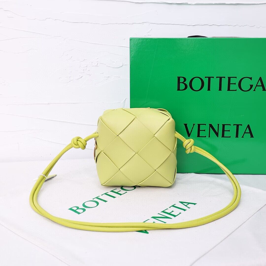 Bottega Veneta Mini Cassette Camera Bag 701915 Lemon