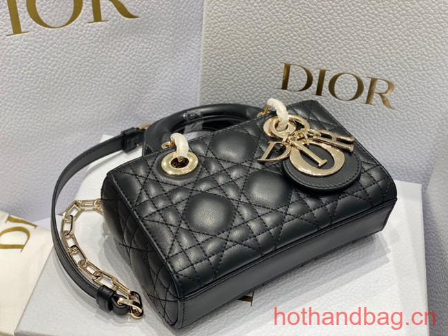 Dior mini Lady D-Joy Bag Cannage Lambskin 9230 black