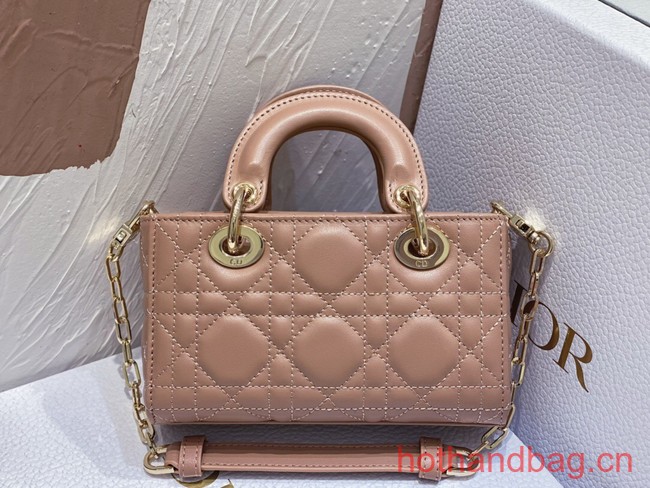 Dior mini Lady D-Joy Bag Cannage Lambskin 9230 pink