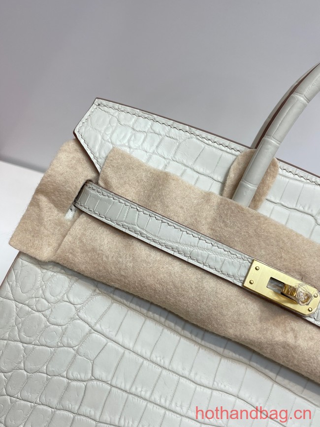 Hermes Birkin 30CM Original Crocodile Leather Bag 5530 Cream