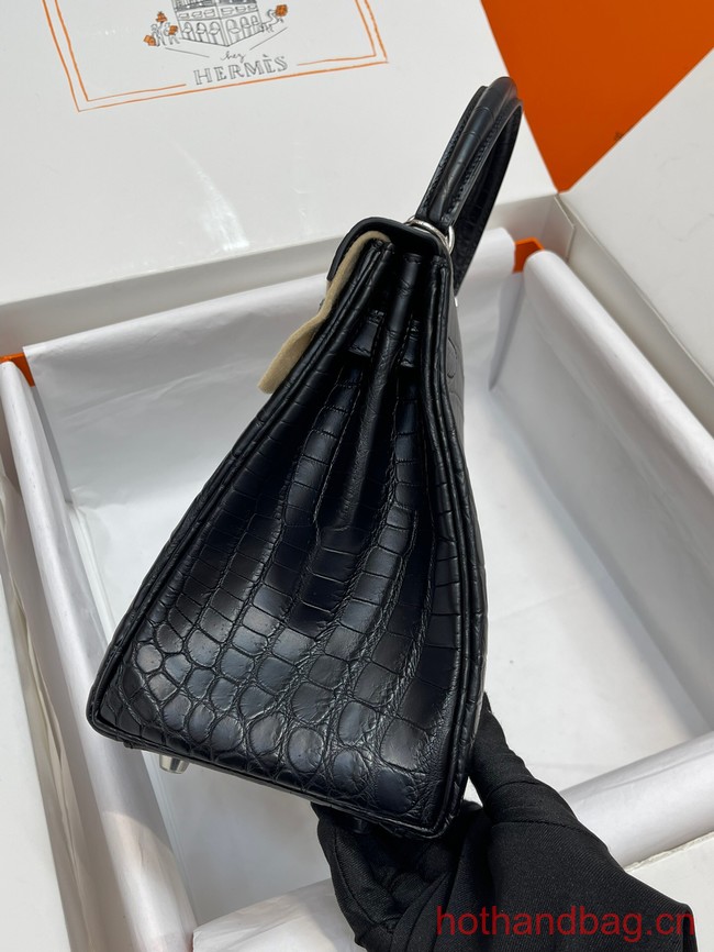 Hermes original Kelly Crocodile Leather 5525 black