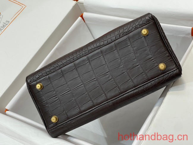 Hermes original Kelly Crocodile Leather 5525 coffice