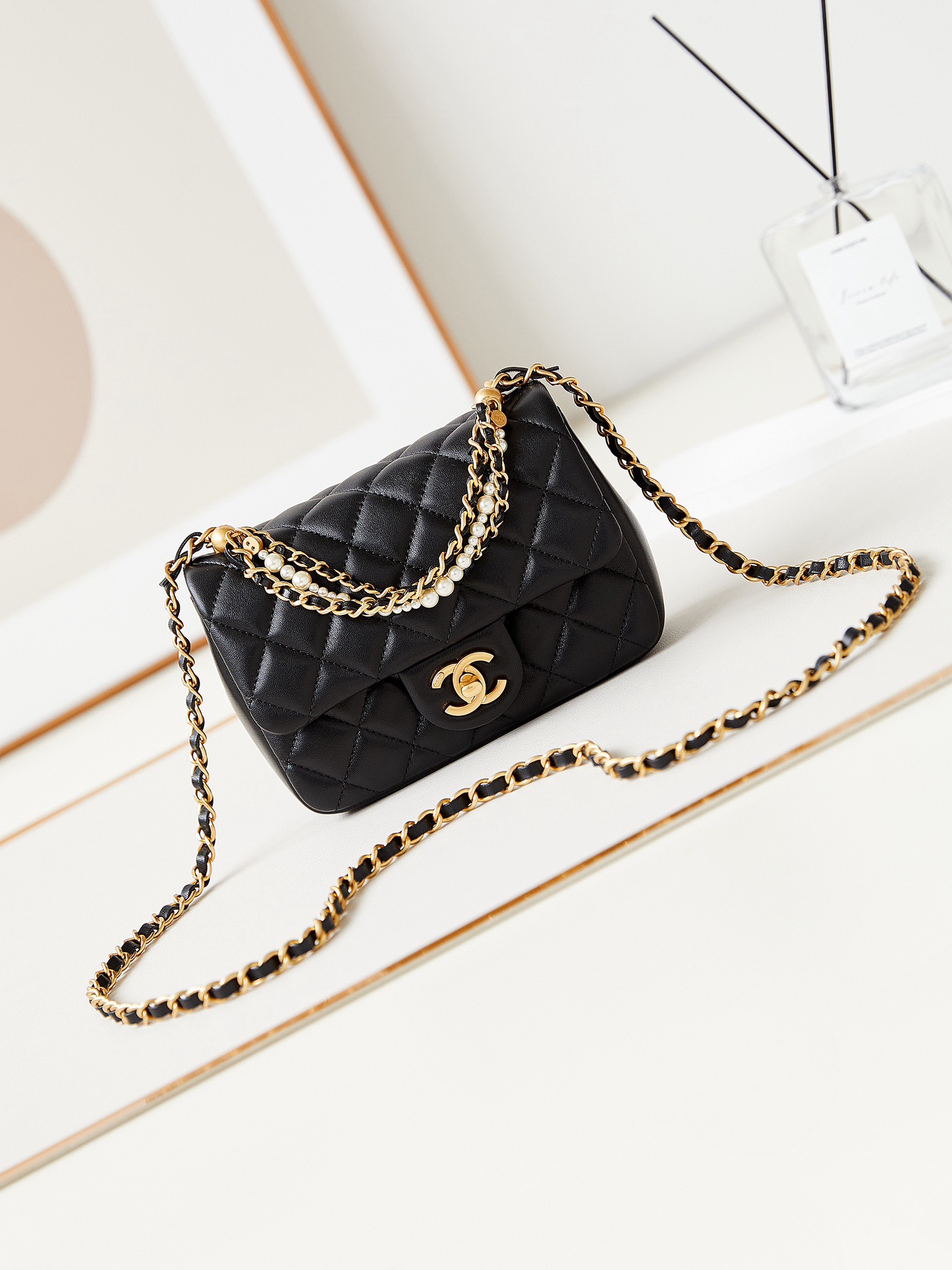 Chanel MINI FLAP BAG AS4385 black