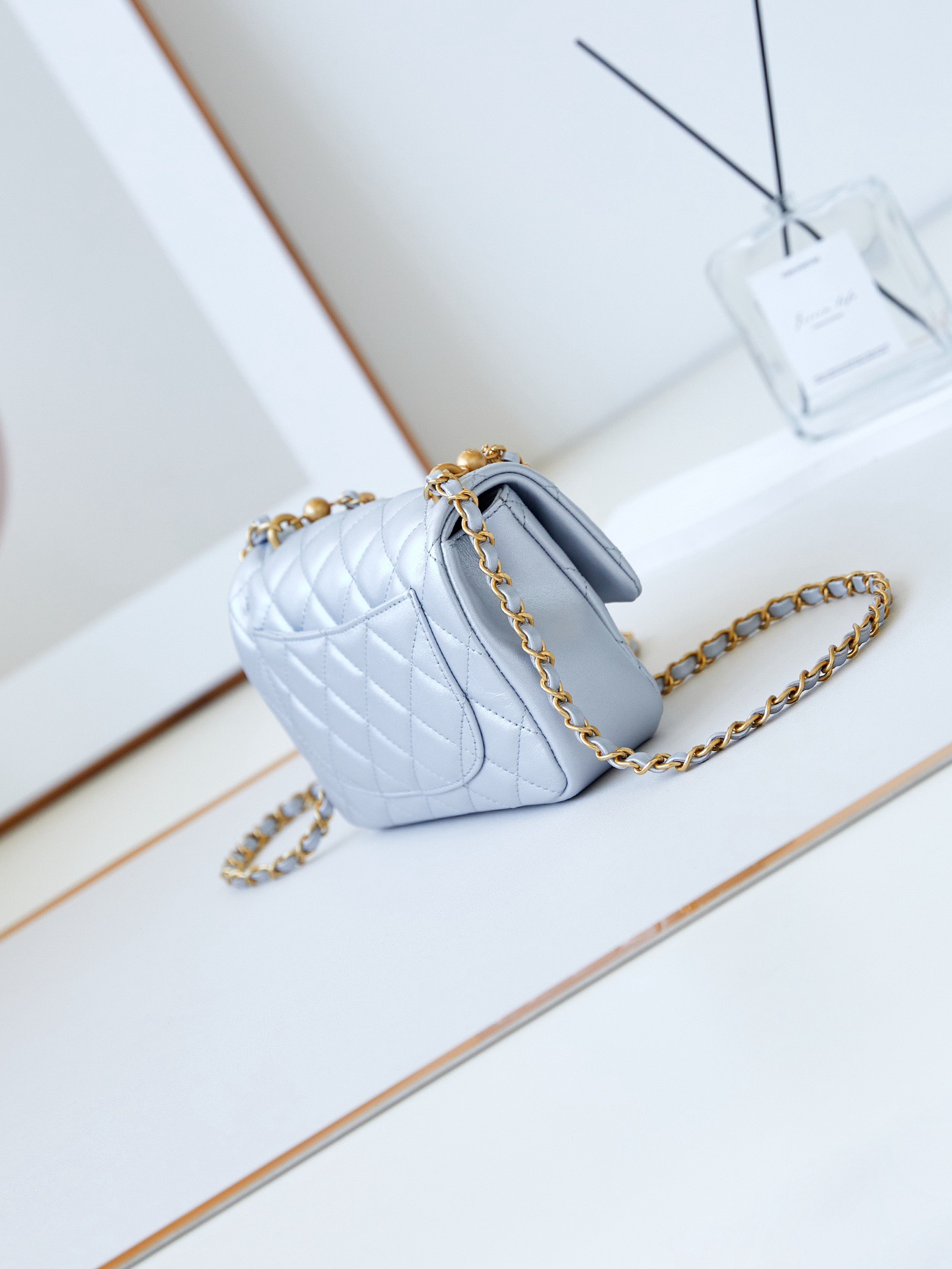 Chanel MINI FLAP BAG AS4385 light blue