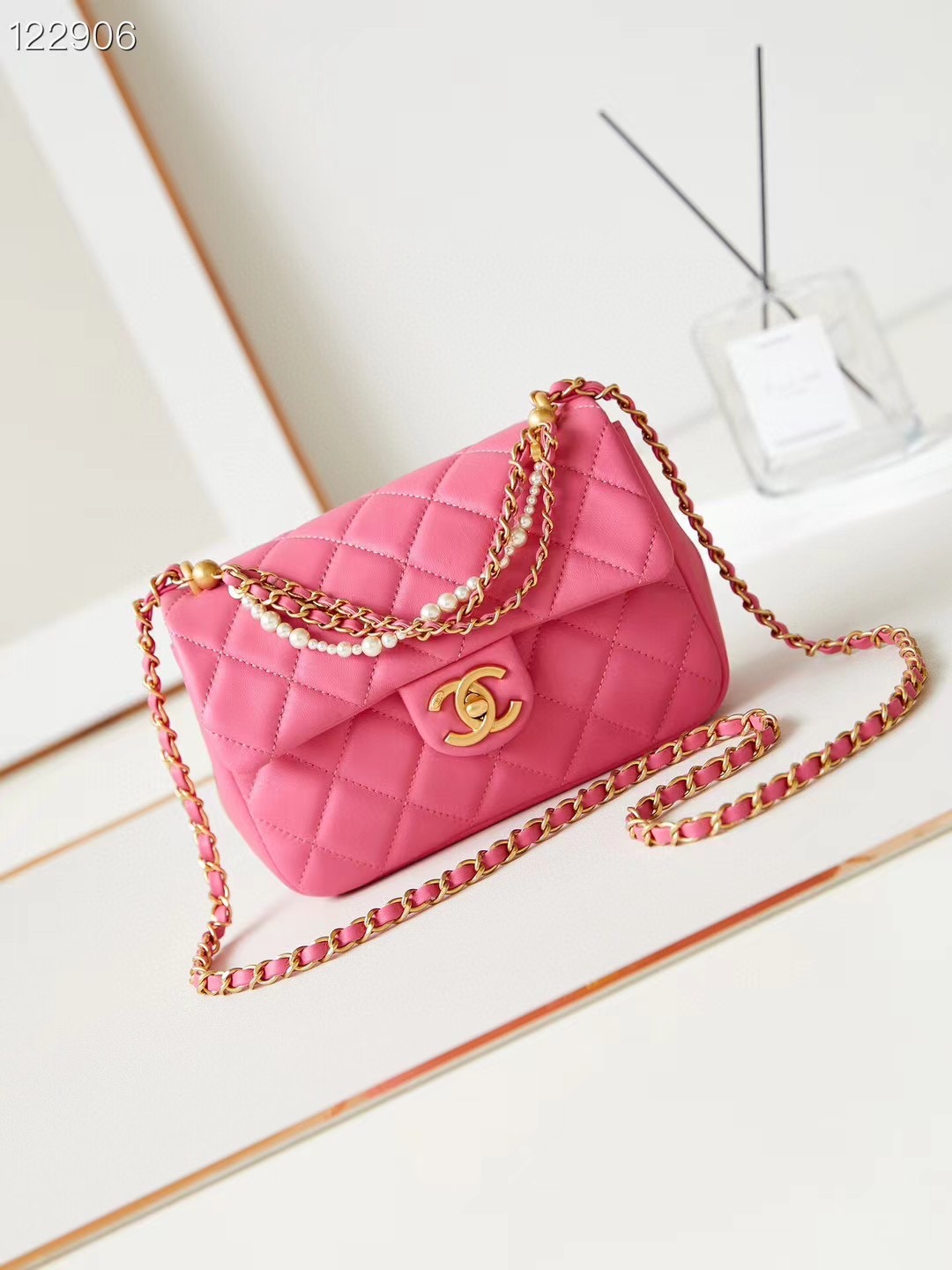 Chanel SMALL FLAP BAG AS4384 rose