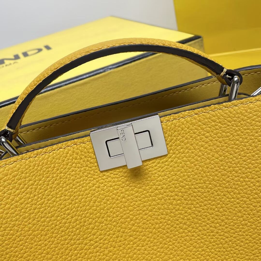 Fendi Peekaboo ISeeU XCross leather bag 7VA582A Yellow