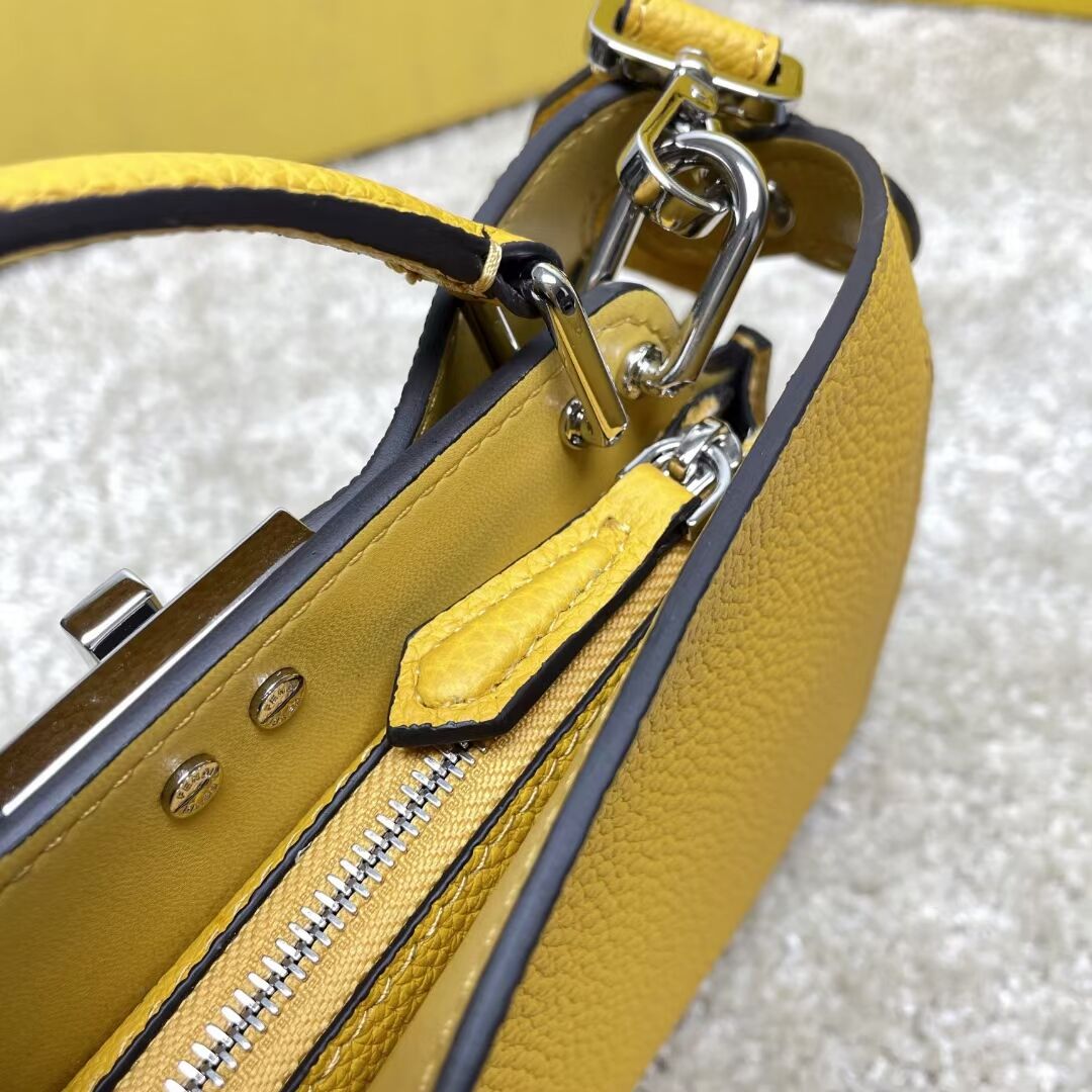 Fendi Peekaboo ISeeU XCross leather bag 7VA582A Yellow