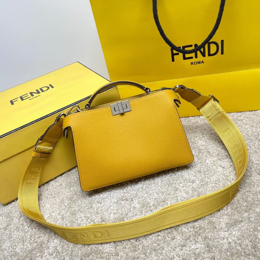 Fendi Peekaboo ISeeU XCross leather bag 7VA582A Yellow