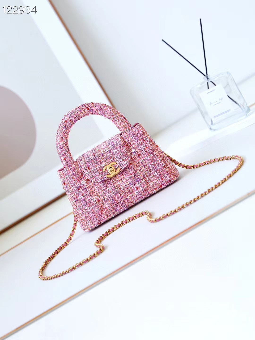 Chanel MINI SHOPPING BAG AS4416 Pink & Ecru