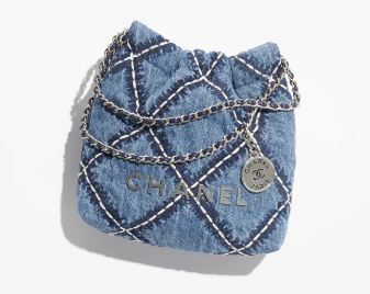 CHANEL 22 MINI HANDBAG AS3980 Denim