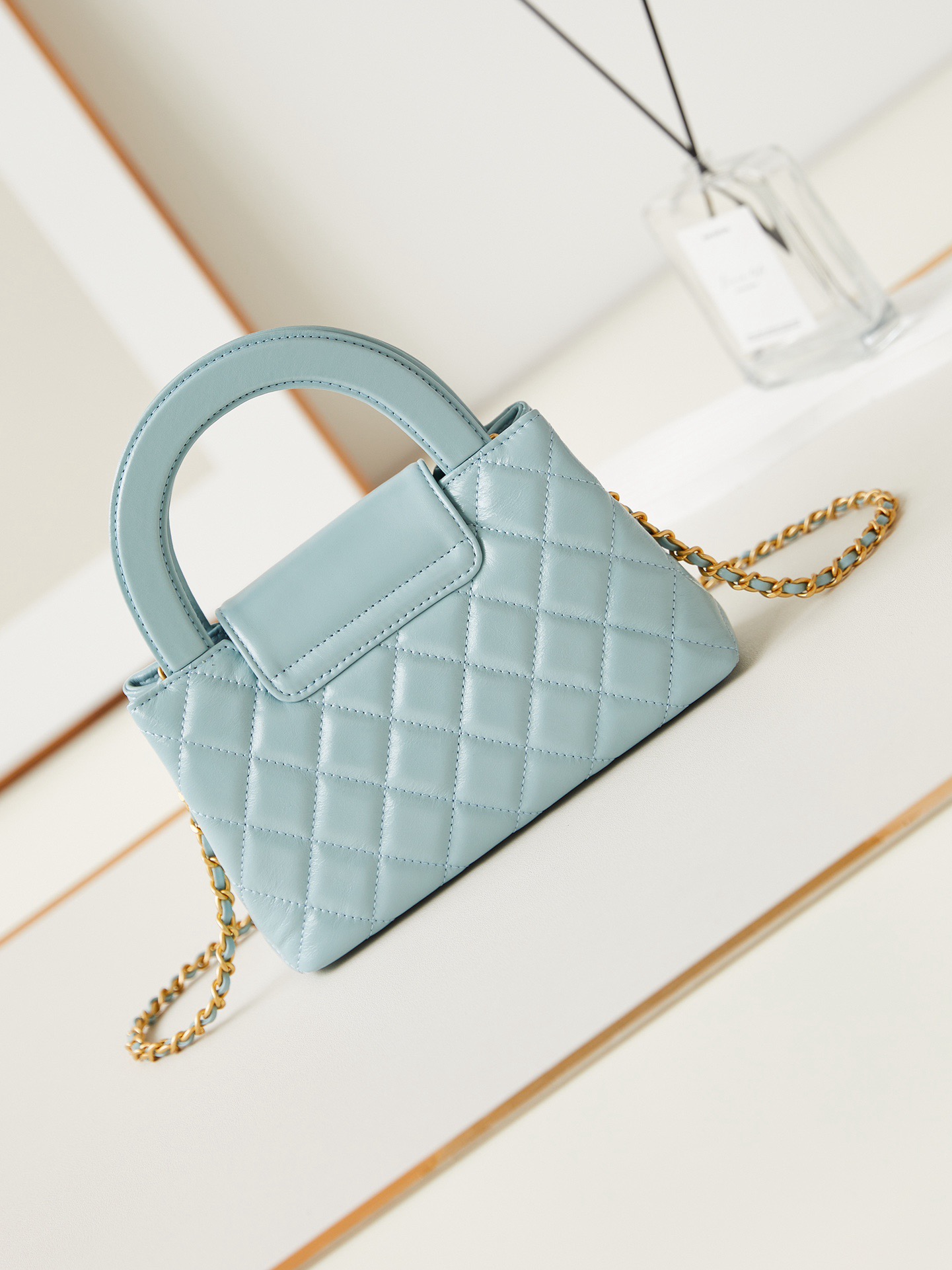 Chanel MINI SHOPPING BAG AS4416 sky blue