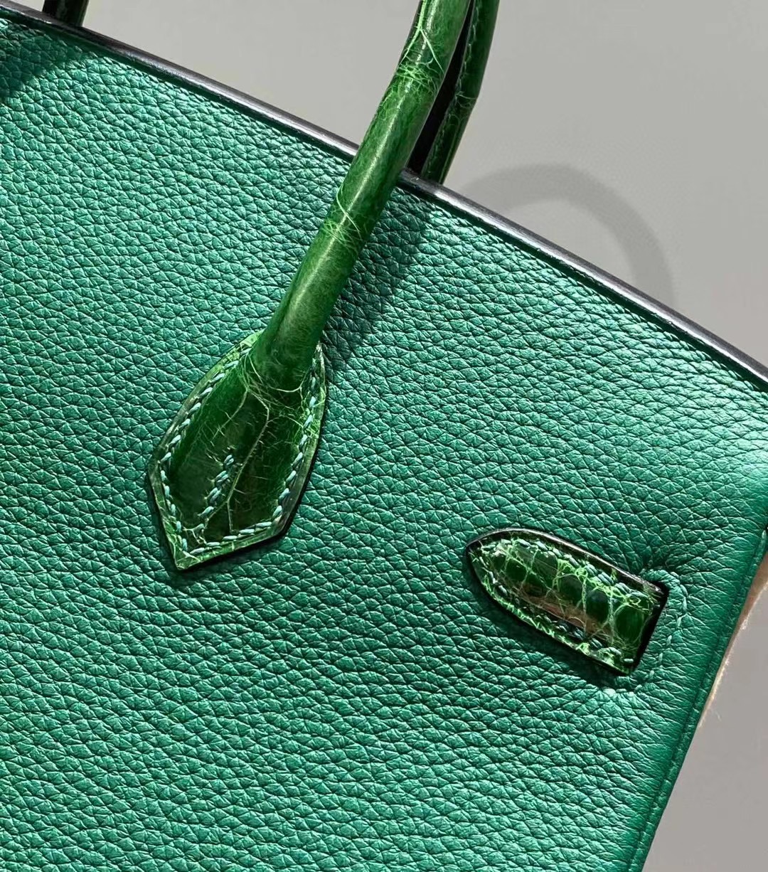 Hermes Birkin Bag Original Leather crocodile togo HBK2530 green