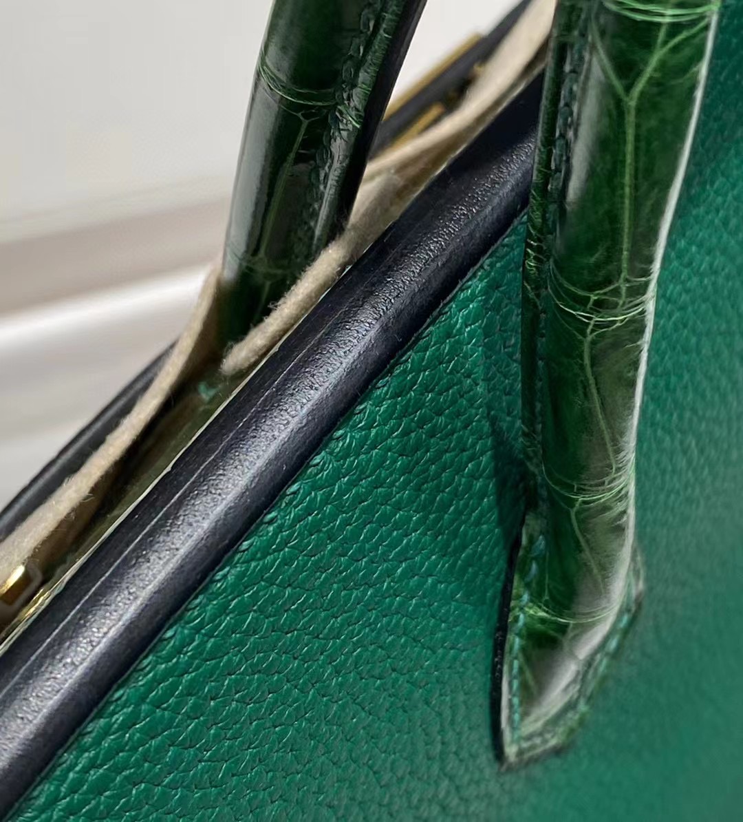 Hermes Birkin Bag Original Leather crocodile togo HBK2530 green