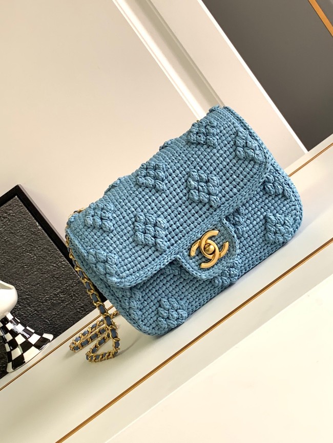 Chanel MINI FLAP BAG AS4518 blue