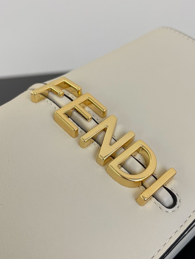 Fendi small smooth leather bag F3670 white