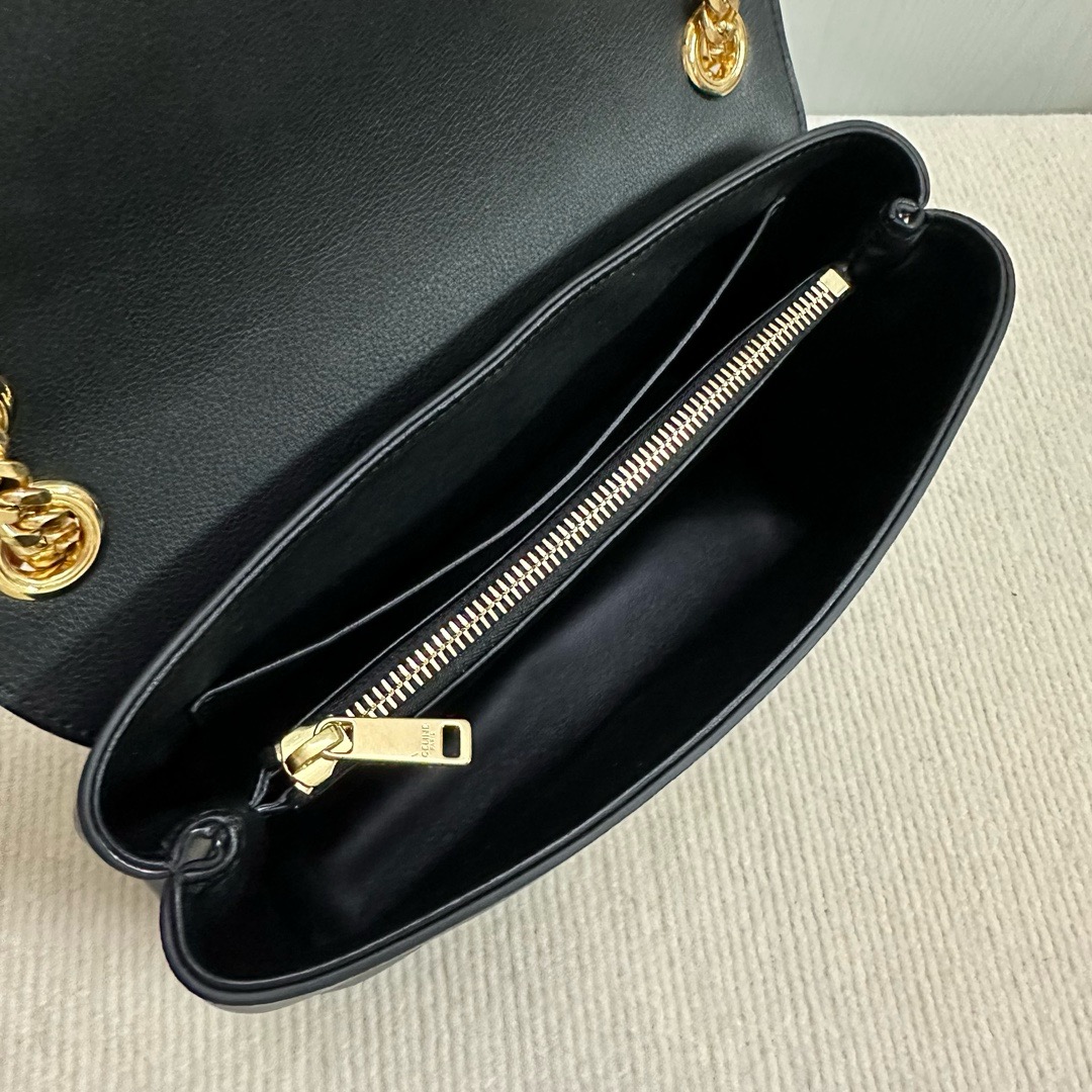 CELINE MEDIUM CELINE VICTOIRE BAG IN SUPPLE CALFSKIN 115852 BLACK