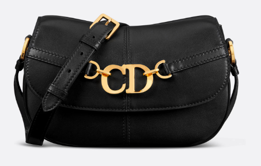 DIOR Small CD Besace Bag M9380UB Black Calfskin