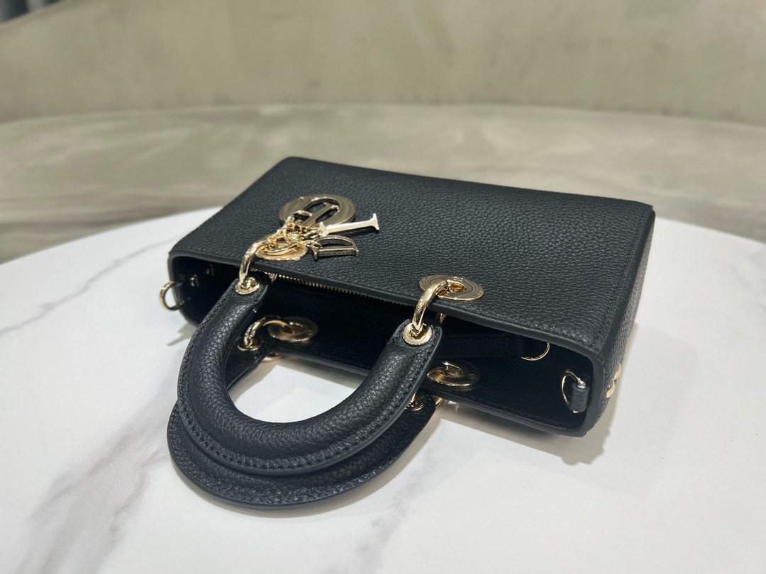 DIOR small Lady D-Sire My ABCDior Bag Bull Leather M11509T Black