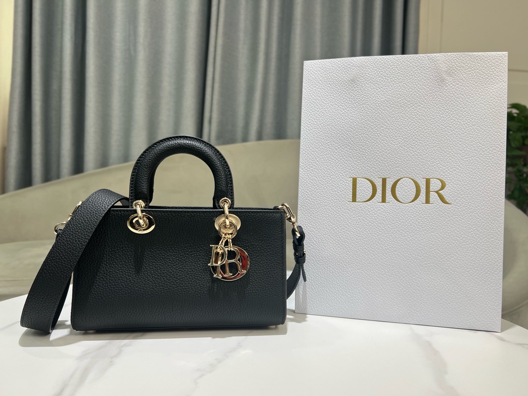 DIOR small Lady D-Sire My ABCDior Bag Bull Leather M11509T Black