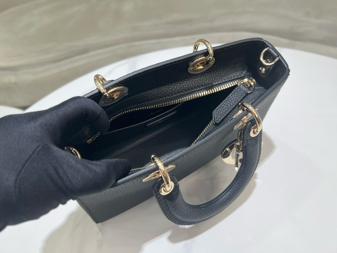 DIOR small Lady D-Sire My ABCDior Bag Bull Leather M11509T Black