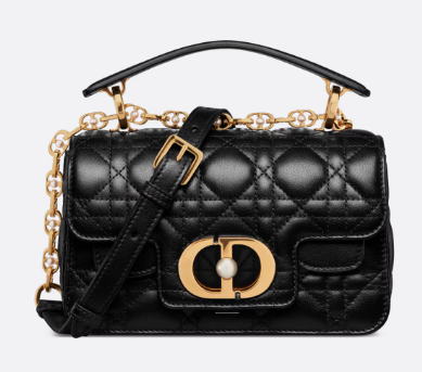 Mini Dior Jolie Top Handle Bag Black Cannage Calfskin M9272U