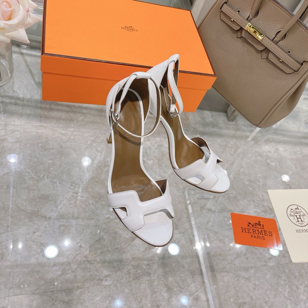 Hermes Shoes 10.5CM Heels HMS00589 White