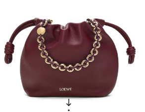 Loewe Mini Napa Lamb Leather Flamenco Purse A914C Burgundy