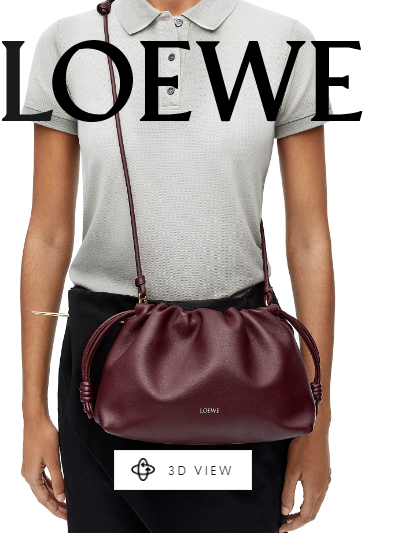 Loewe Napa Lamb Leather Flamenco Purse 80696 Burgundy