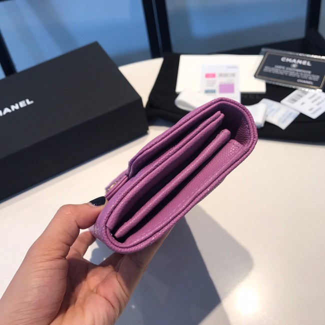 CHANEL FLAP WALLET 31505 Purple