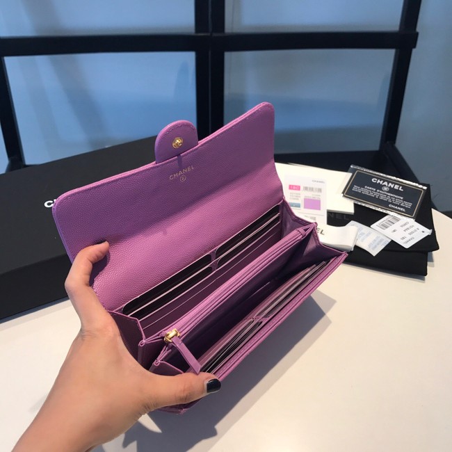 CHANEL FLAP WALLET 31505 Purple