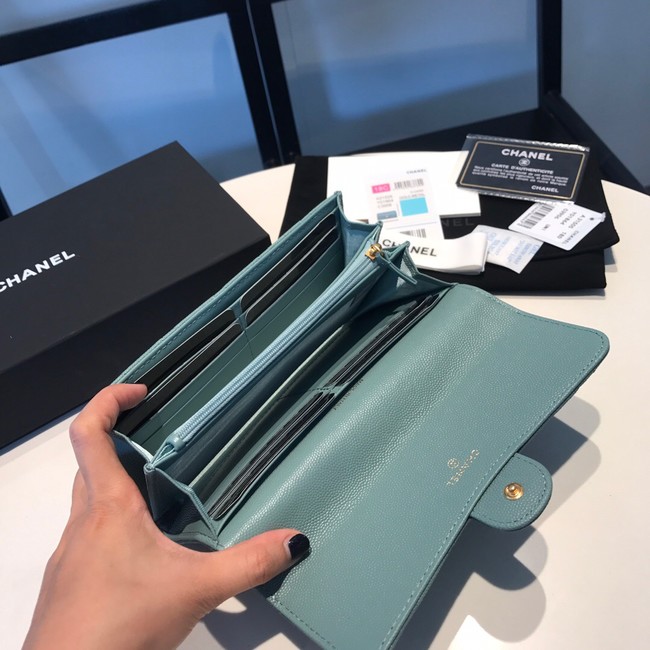 CHANEL FLAP WALLET 31505 lake green