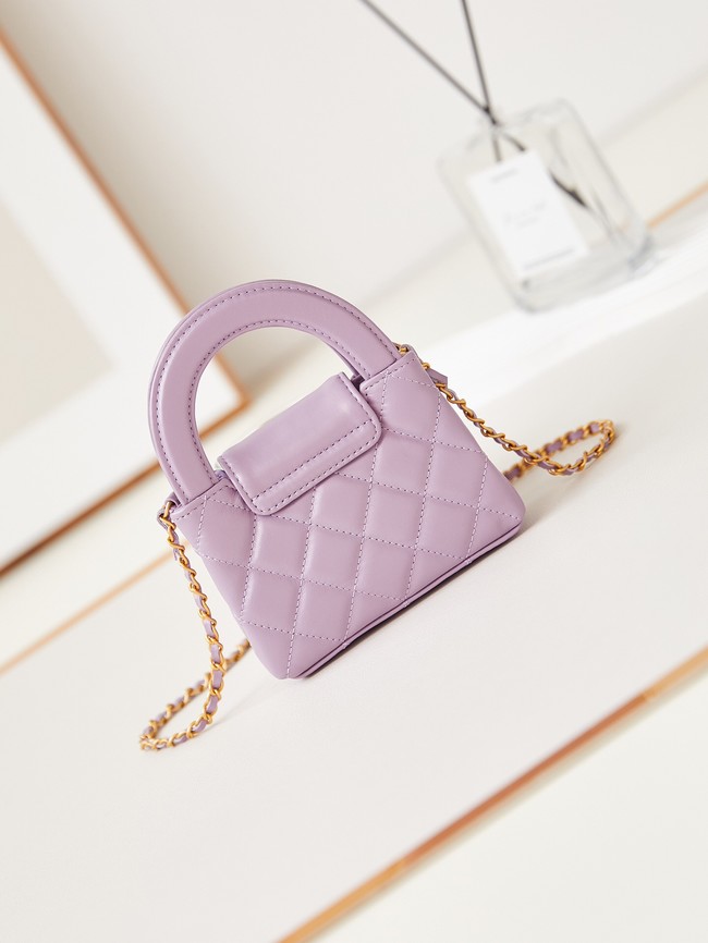 Chanel 23K NANO SHOPPING BAG AS3435 Purple